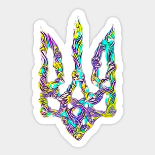 Ukrainian symbol trident Sticker